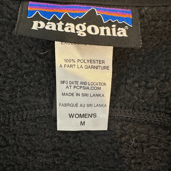 New Patagonia Women M Full Zip Fleece Polartec Vest Pockets Black Lightweight - Picture 11 of 11